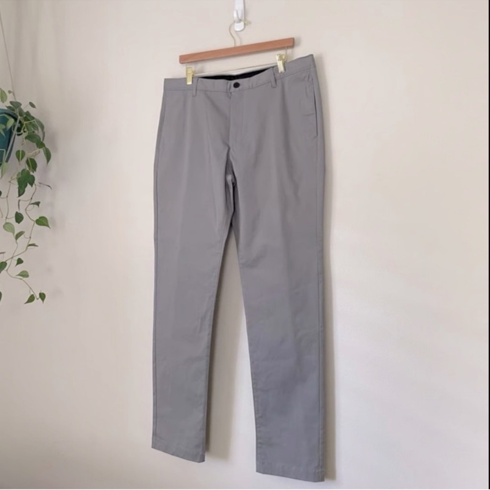 THEORY ZAINE WITTEN FLAT FRONT PANTS - GRAY SIZE 31 WAIST 30 INSEAM (PREOWNED)